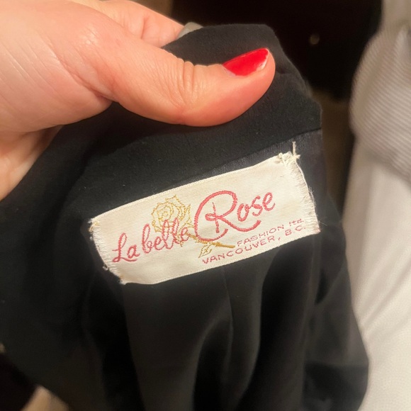 Vintage black suede spring/autumn coat - Picture 3 of 3